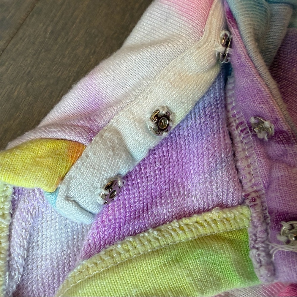 Flowers by Zoe Girls Tie-Dye Purple Pink Yellow Blue Sweatshirt & Legging Set - Picture 5 of 16